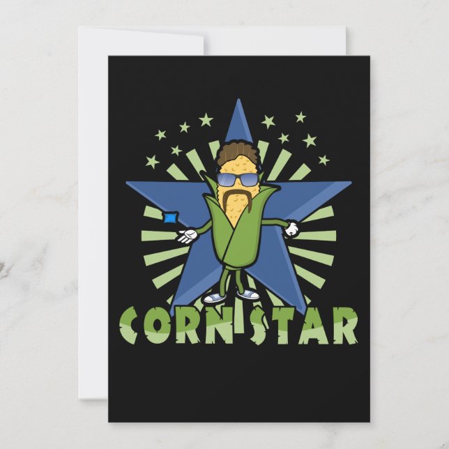 Cornstar Funny Cornhole Players Design Thank You Card (Front)