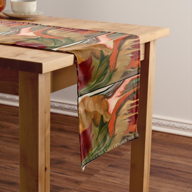 Cornucopia Abstract Art Medium Table Runner (In Situ)