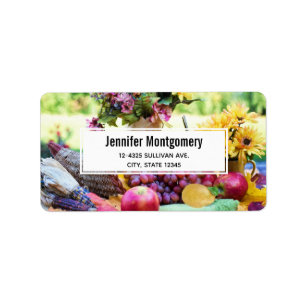 Cornucopia Autumn Harvest Chef's Table Label