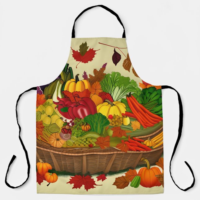 Cornucopia full of vegetables  apron (Front)