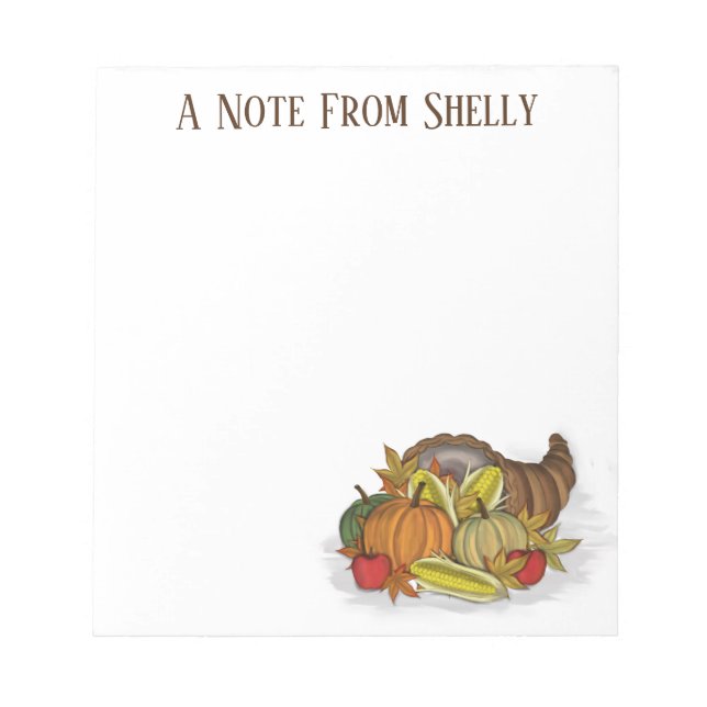 Cornucopia Harvest  Notepad (Front)