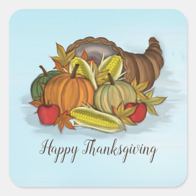Cornucopia Harvest  Square Sticker (Front)