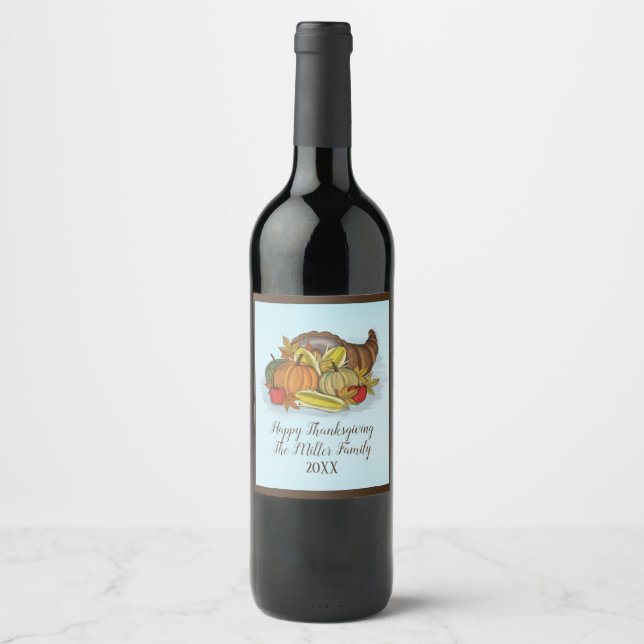 Cornucopia Harvest Wine Label (Front)