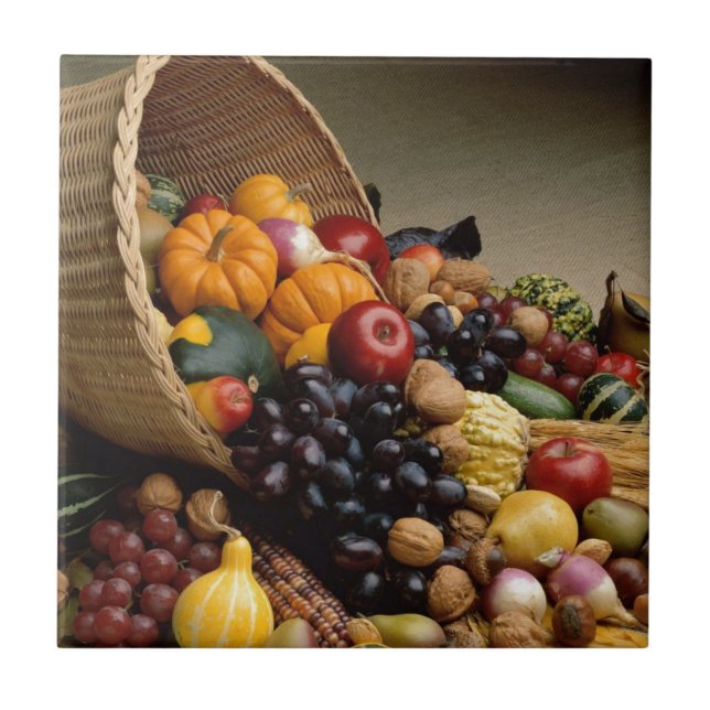 Cornucopia, Horn of Plenty Tile (Front)