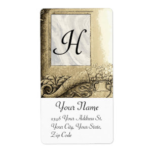 CORNUCOPIA  MONOGRAM , black and white grey