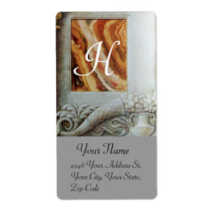 CORNUCOPIA  MONOGRAM , black and white grey brown