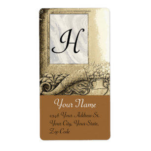 CORNUCOPIA  MONOGRAM , black and white grey brown