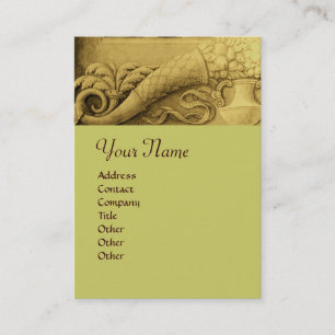 CORNUCOPIA  MONOGRAM , bright gold yellow Business Card