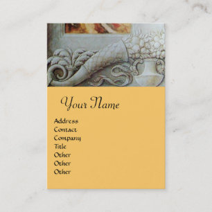CORNUCOPIA  MONOGRAM , bright gold yellow Business Card