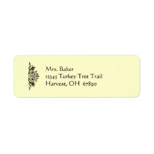 Cornucopia Vintage Thanksgiving Art Return Address Return Address Label