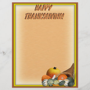 Cornucopia with Fall Gourds Flyer