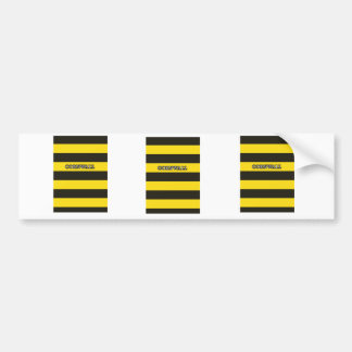 Cornwall Black and Gold Hoops Bumper Sticker