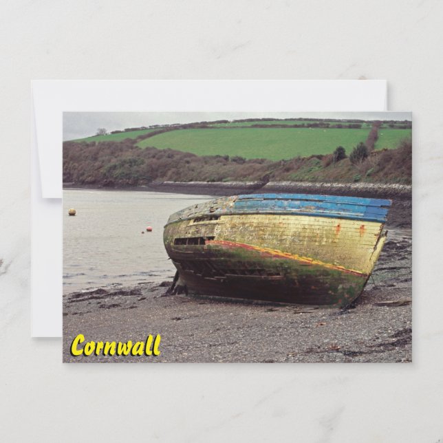 Cornwall boat wreck Card (Front)