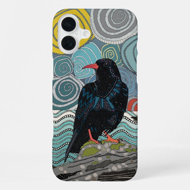 Cornwall chough iPhone case (Back)