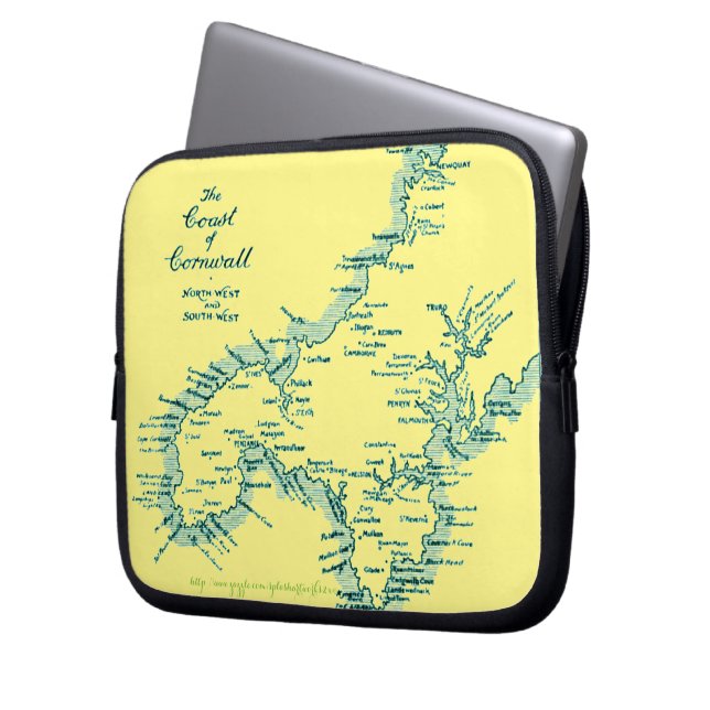 "Cornwall Coast" Laptop Sleeve (Front Left)