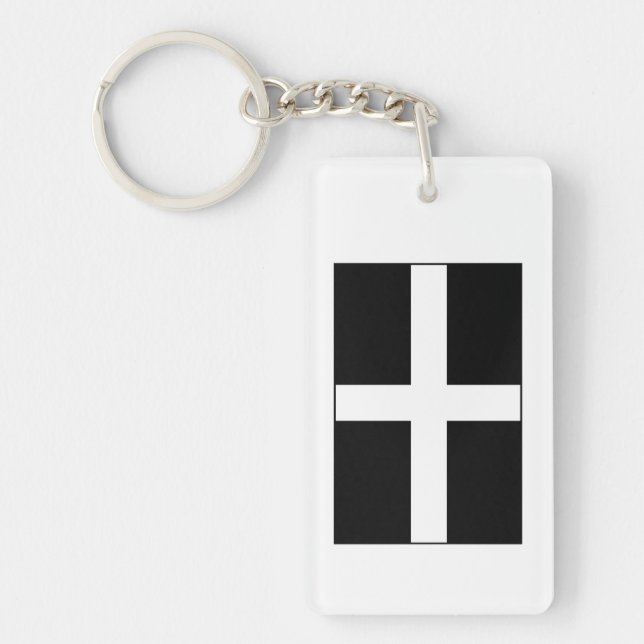 Cornwall Cornish Flag  St. Piran's Key Ring (Front)