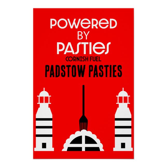 Cornwall Cornish Pasties English Food Poster (Front)