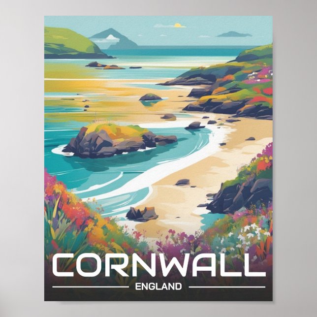 Cornwall county England cornwall coastline Poster (Front)