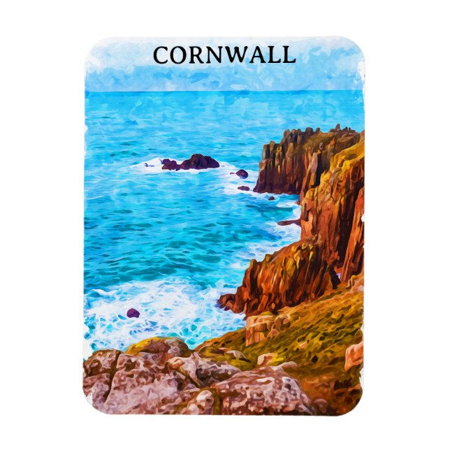 Cornwall England UK Coastal Scenery Magnet (Vertical)