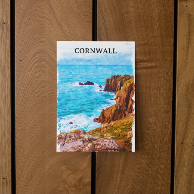 Cornwall England UK Coastal Scenery Postcard (cornwall england coastal scenery postcard)