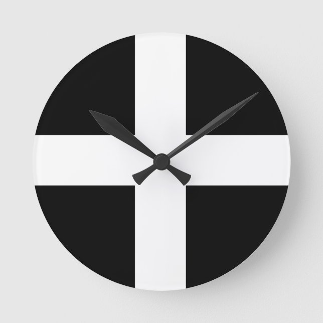 Cornwall flag..jpg round clock (Front)