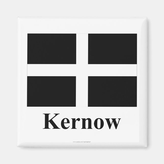 Cornwall Flag with Name in Cornish Magnet (Front)