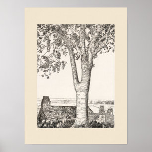 Cornwall Landscape Print, Eleanor Hughes Re-Strike Poster