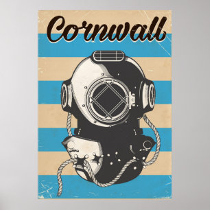 Cornwall Nautical travel poster