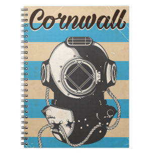 Cornwall Nautical travel poster Notebook