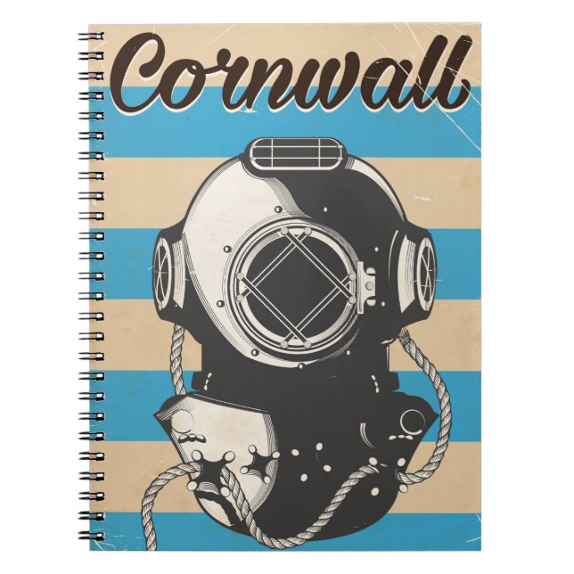 Cornwall Nautical travel poster Notebook (Front)