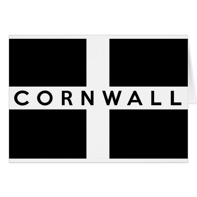 cornwall region flag england country text name (Front Horizontal)