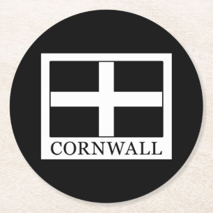 Cornwall Round Paper Coaster