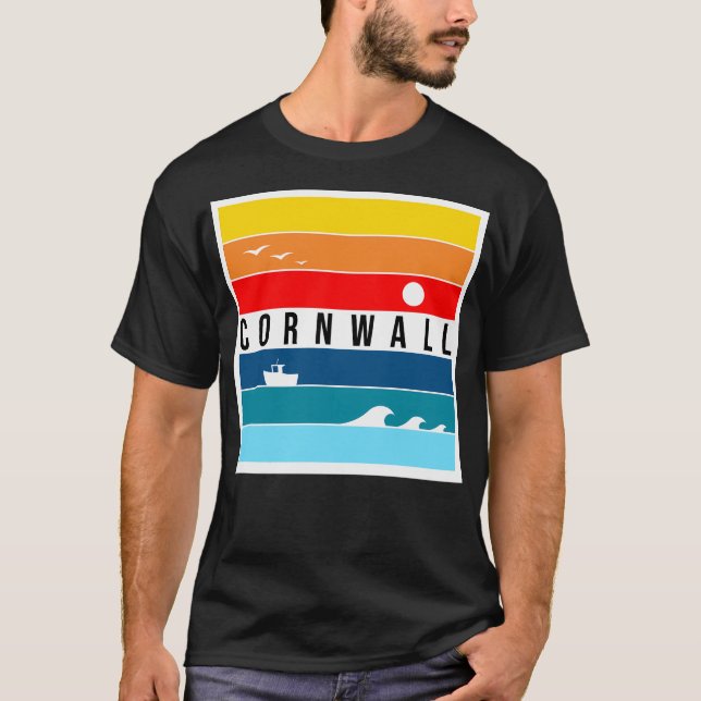 Cornwall Sky And Sea T-Shirt (Front)