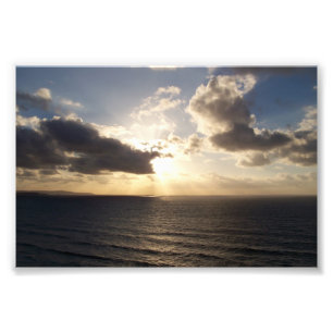 Cornwall Sunset Near Saint Agnes Poldark Country Photo Print