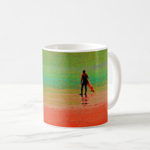 Cornwall surfer coffee mug