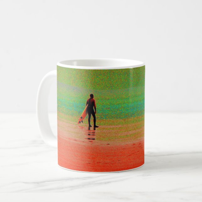 Cornwall surfer coffee mug (Front Left)