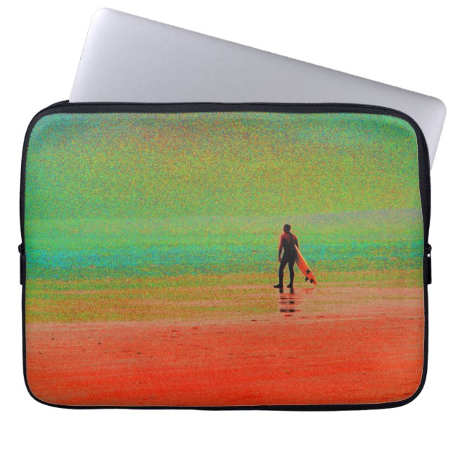 Cornwall surfer laptop sleeve (Front)