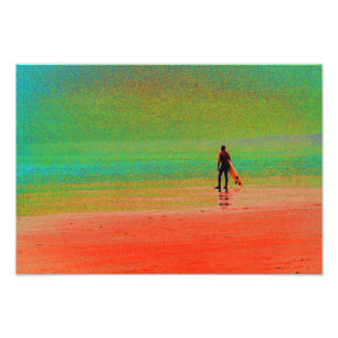 Cornwall surfer photo print
