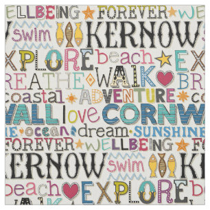 cornwall typography fabric