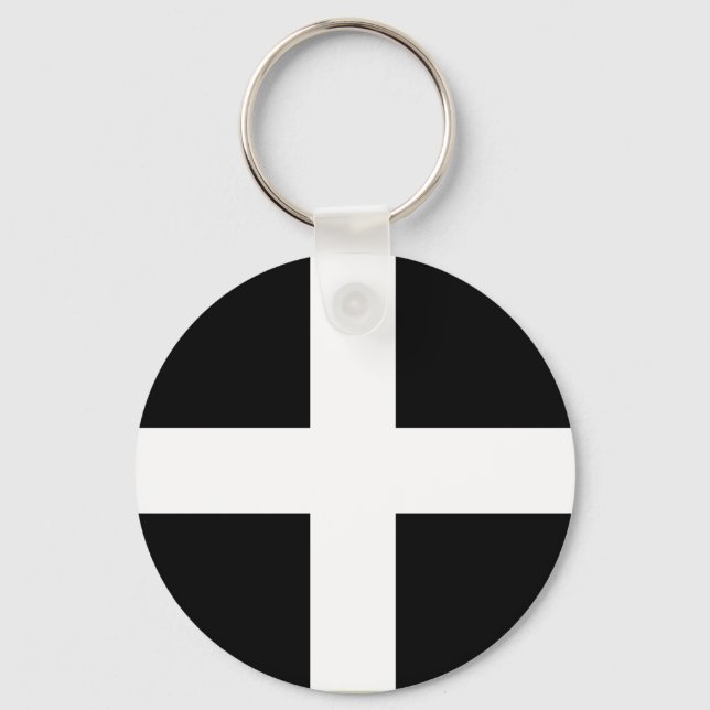 Cornwall, United Kingdom Key Ring (Front)