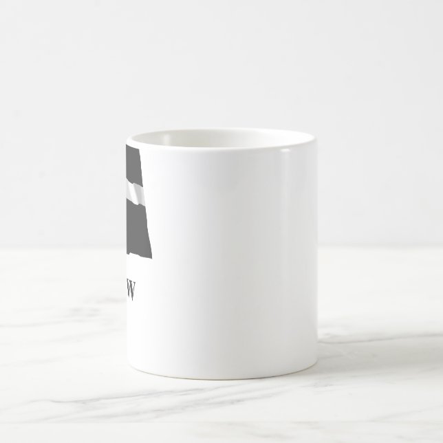 Cornwall Waving Flag with Name in Cornish Coffee Mug (Center)