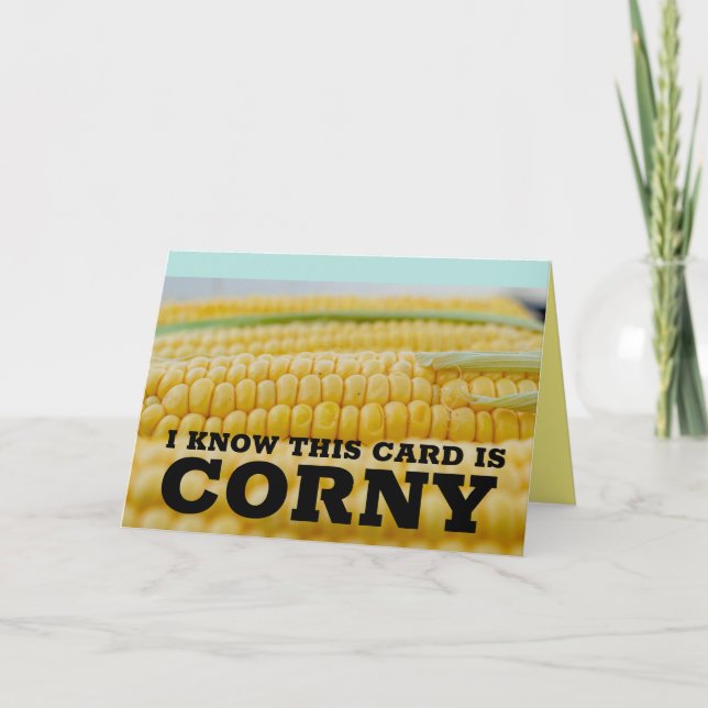 CORNY CORN ON THE COB BIRTHDAY CARDS (Front)