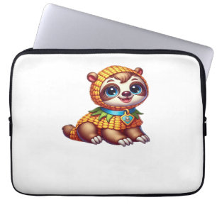 Corny Cuteness Halloween’s Sweetest Sloth Oversize Laptop Sleeve