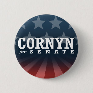 CORNYN FOR SENATE 2014 6 CM ROUND BADGE