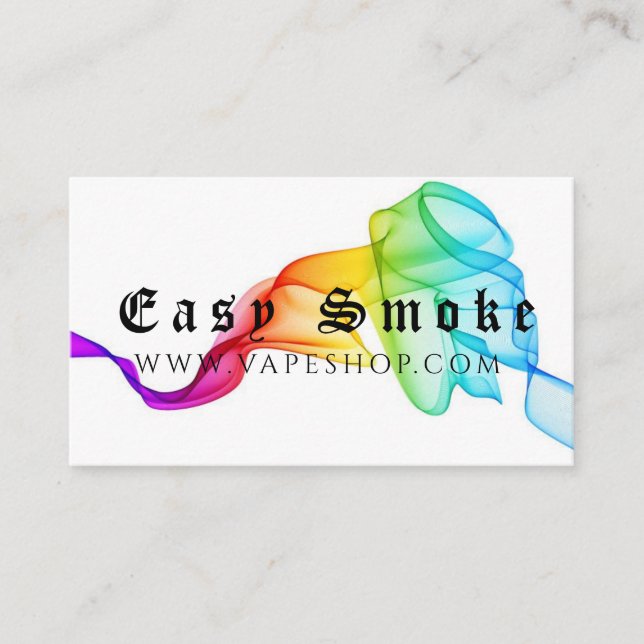 Corolful Smoke Vape Shop Business Card (Front)