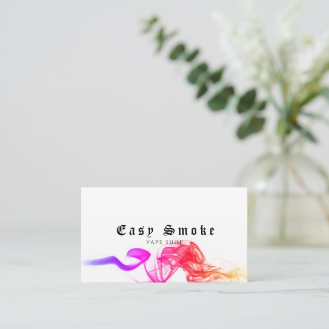 Corolful Smoke Vape Shop Business Card (Standing Front)