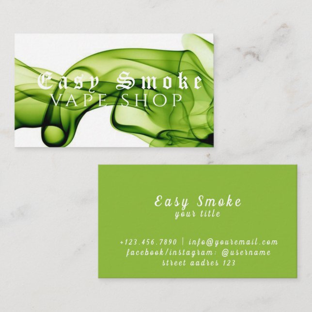 Corolful Smoke Vape Shop Business Card (Front/Back)