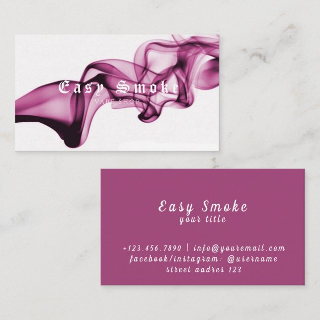Corolful Smoke Vape Shop Business Card (Front/Back)