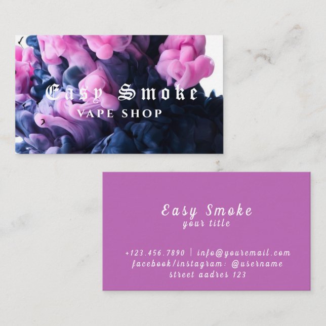 Corolful Smoke Vape Shop Business Card (Front/Back)