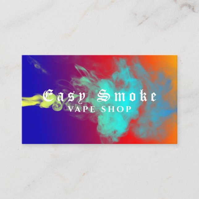 Corolful Smoke Vape Shop Business Card (Front)